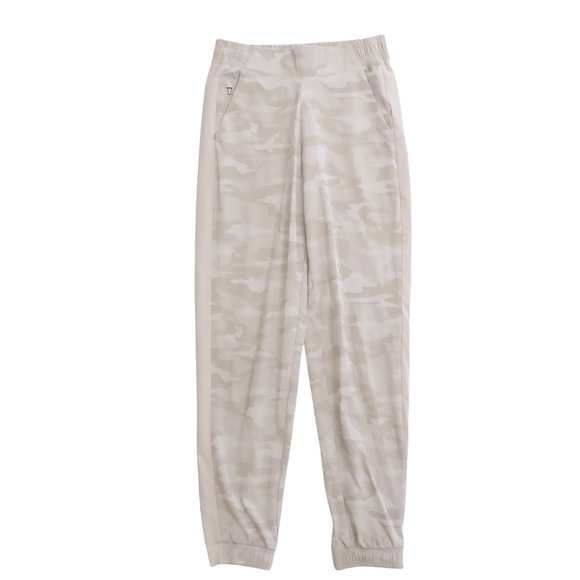 Athleta Pants - Athleta Brooklyn Camo Jogger Pants Womens Size 0 Beige Athletic Comfort